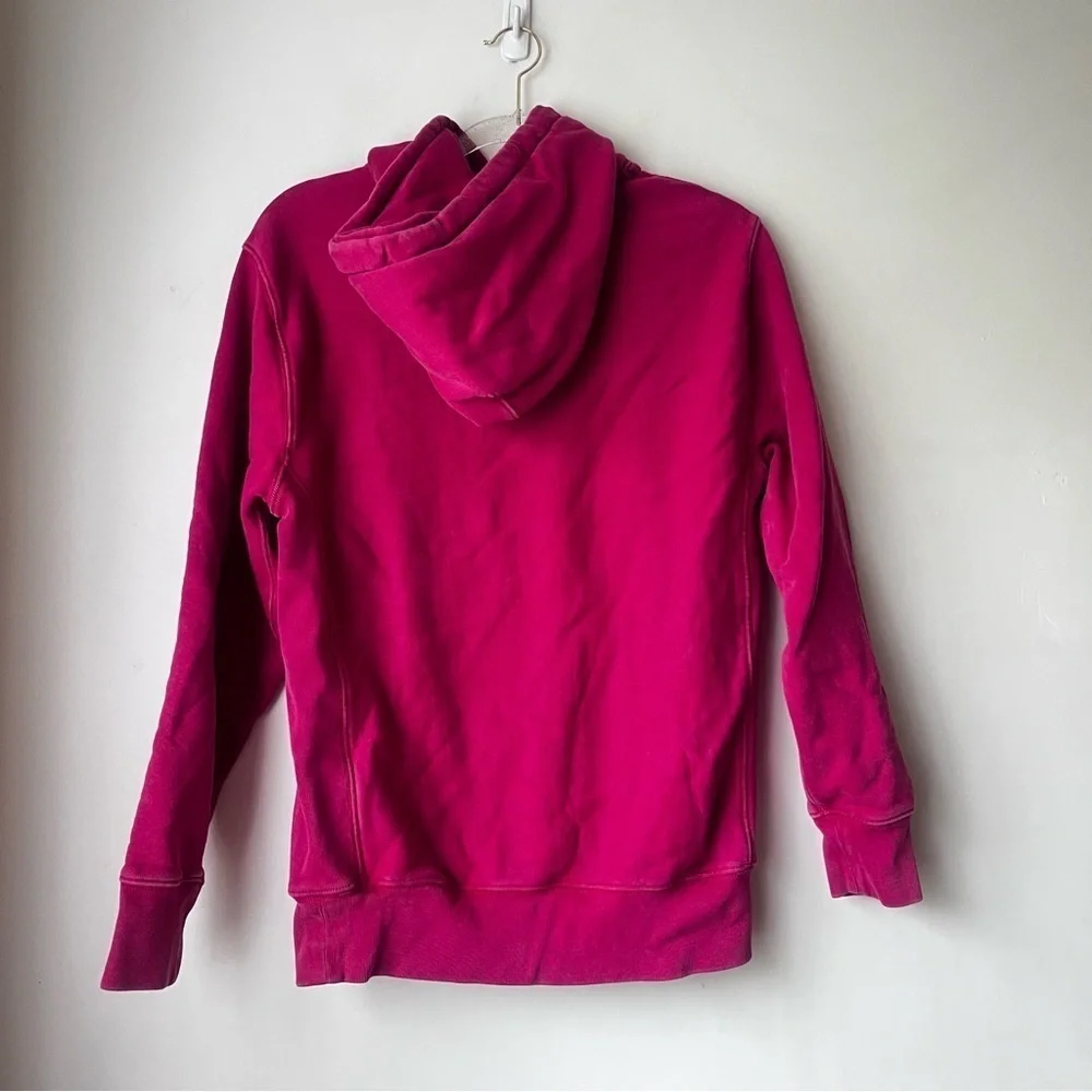 J. Crew Mens Faded Red Washed Heritage 14 oz. Fleece Hoodie Sweatshirt S